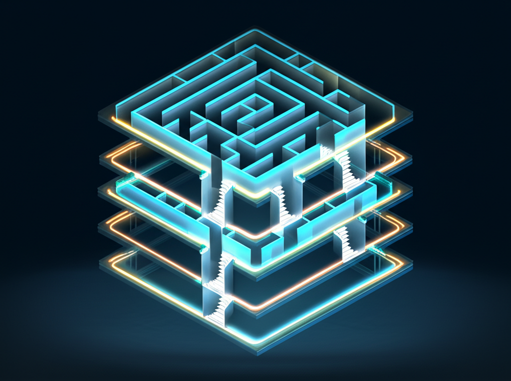 3D maze layers