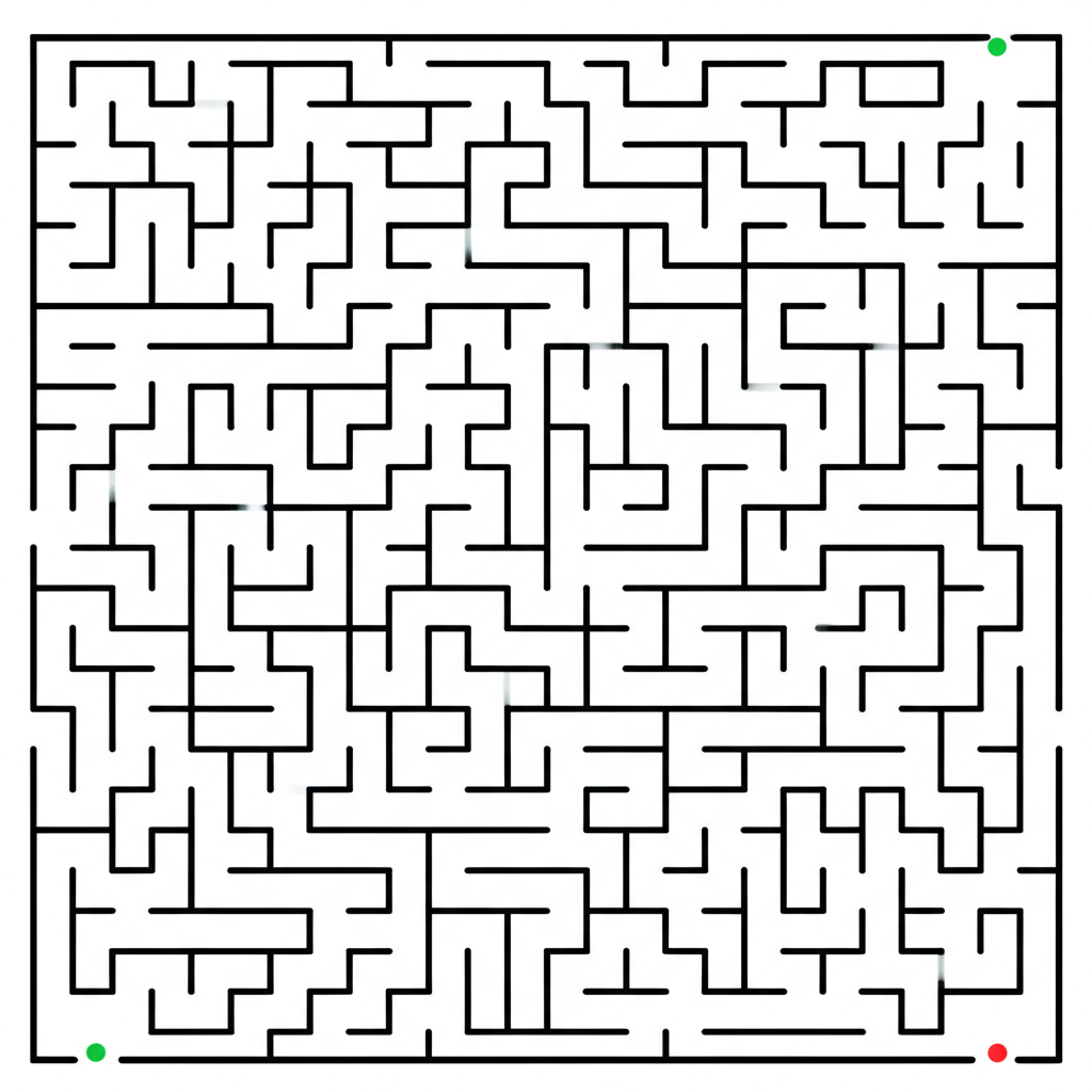 Medium difficulty maze for children ages 8-10